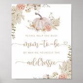 De herfst helpt het Bezige Mam-aan-zijn Adres een Poster (Voorkant)