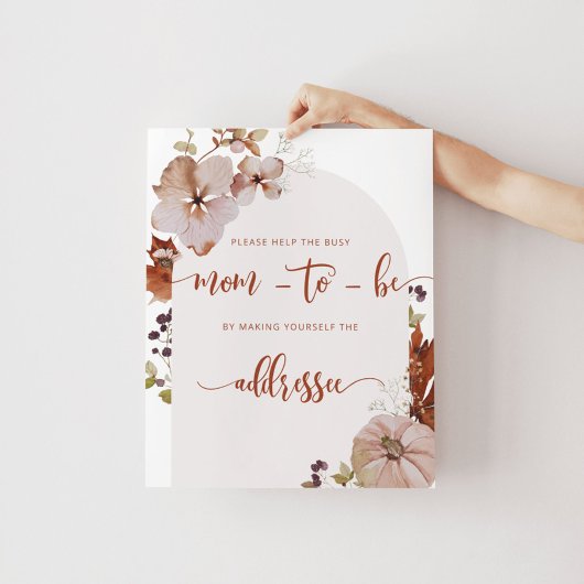 De herfst helpt het Bezige Mam-aan-zijn Adres een  Poster