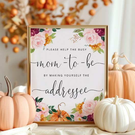 De herfst helpt het Bezige Mam-aan-zijn Adres een  Poster