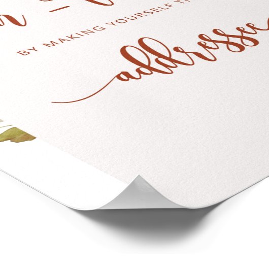 De herfst helpt het Bezige Mam-aan-zijn Adres een  Poster (Hoek)