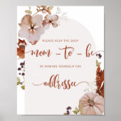 De herfst helpt het Bezige Mam-aan-zijn Adres een  Poster (Voorkant)