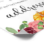 De herfst helpt het Bezige Mam-aan-zijn Adres een  Poster (Hoek)