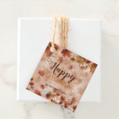 De herfst Herfst Brown laat een gelukkige Thanksgi Bedankjes Labels (In situ)