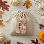 De herfst Herfst Brown laat een gelukkige Thanksgi Cadeaulabel