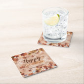 De herfst Herfst Brown laat een gelukkige Thanksgi Kartonnen Onderzetters (Insitu)