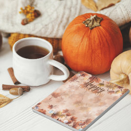 De herfst Herfst Brown laat een gelukkige Thanksgi Notitieblok