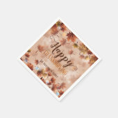 De herfst Herfst Brown laat een gelukkige Thanksgi Servet (Hoek)