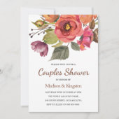 De herfst Herfst Flower Wedding Couples Kaart (Voorkant)