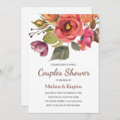 De herfst Herfst Flower Wedding Couples Kaart (Voorkant / Achterkant)