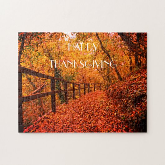 De herfst Herfst Moderne Thanksgiving laat Sinaasa Legpuzzel (Horizontaal)