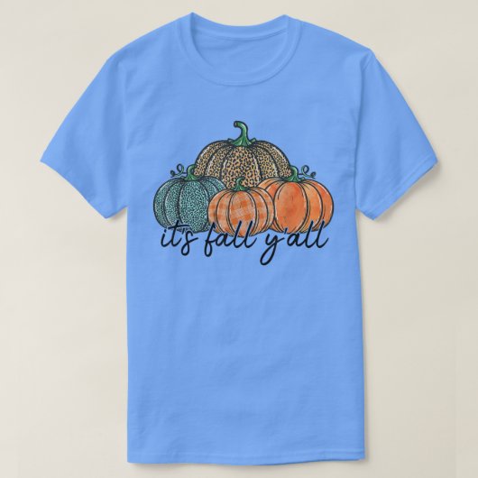 De Herfst herfst Pumpkin Leopard Thanksgiving T-shirt (Design voorkant)