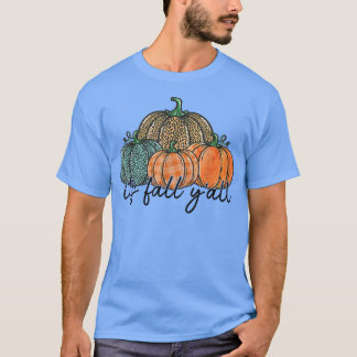 De Herfst herfst Pumpkin Leopard Thanksgiving T-shirt