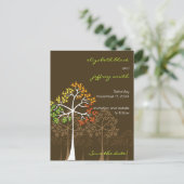 De herfst Herfst Trees Woodland Wedding bewaart de Aankondigingskaart (Staand voorkant)