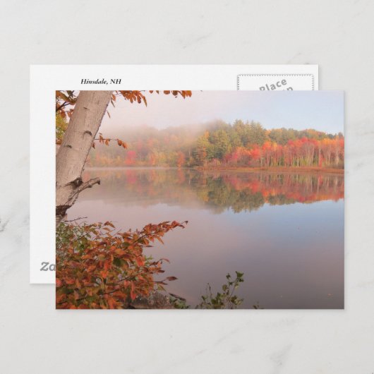 De herfst herinnert zich voorbij de Birch Briefkaart (Voorkant / Achterkant)