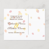 De herfst het afvuren trouwt sparen de Datum Aankondigingskaart (Achterkant)