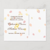 De herfst het afvuren trouwt sparen de Datum Aankondigingskaart (Achterkant)