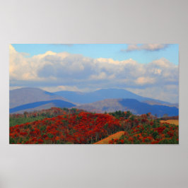 De herfst in de Blauwe Ridge, North Carolina Poster
