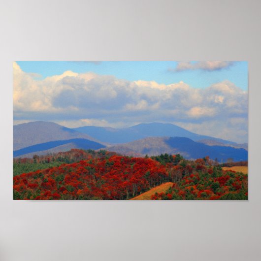 De herfst in de Blauwe Ridge, North Carolina Poster (Voorkant)