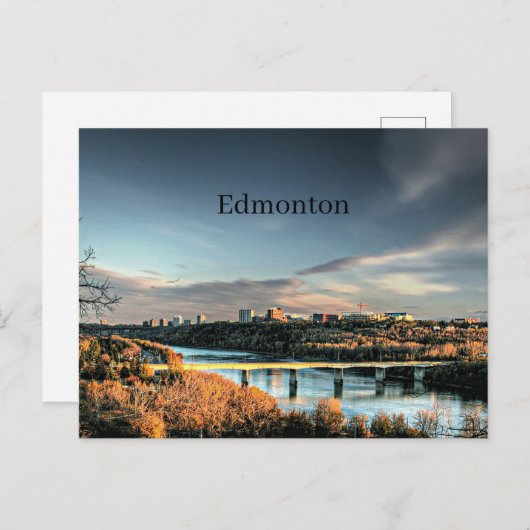 de herfst in Edmonton, Briefkaart (Voorkant / Achterkant)