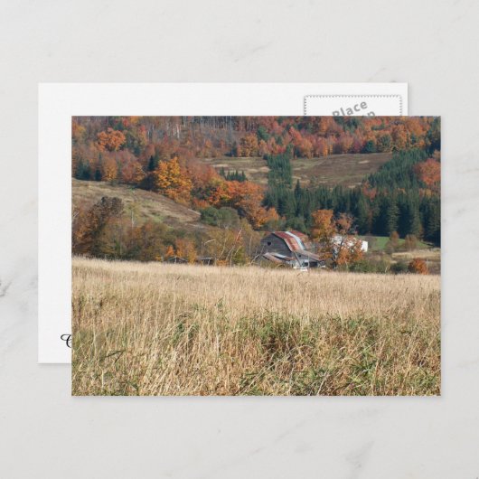 De herfst in het briefkaart van Vermont (Voorkant / Achterkant)