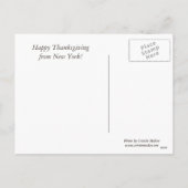 De herfst in New York, Thanksgiving Feestdagenkaart (Achterkant)