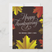de herfst is blij met thanksgiving kaart (Voorkant)