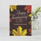 de herfst is blij met thanksgiving kaart (Staand voorkant)