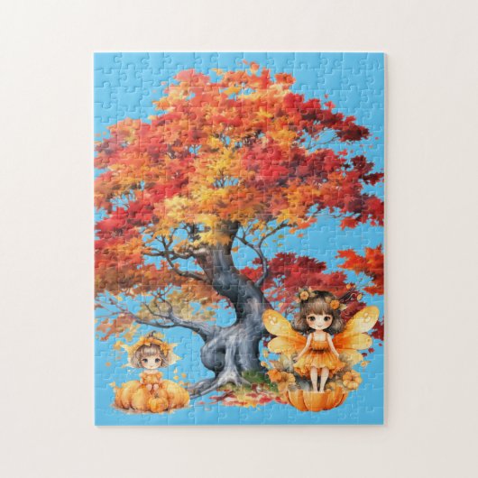 De herfst is een leuke tijd legpuzzel (Verticaal)
