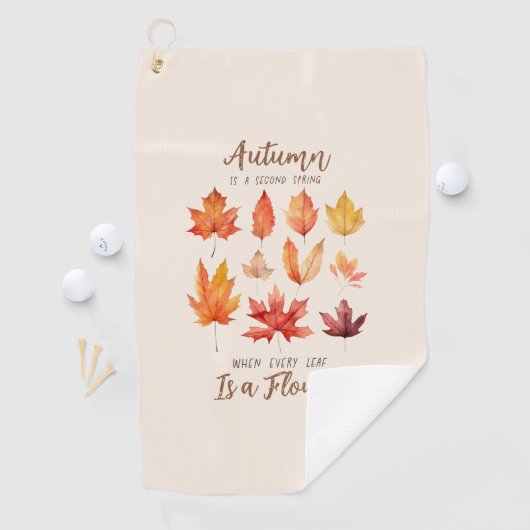 De herfst is een tweede lente – de herfst bladeren golfhanddoek (Insitu)