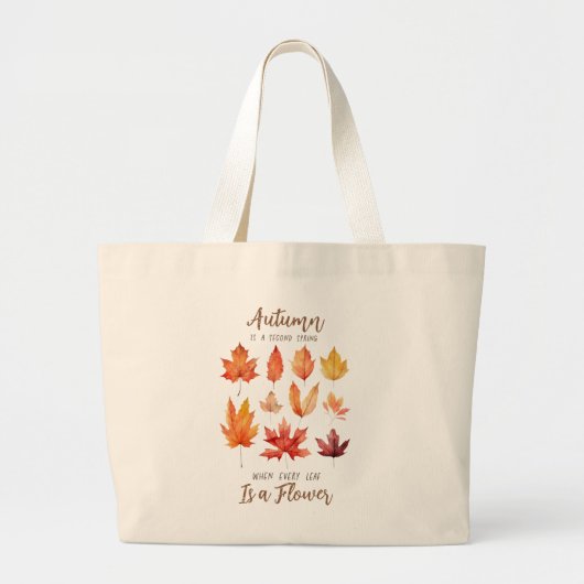 De herfst is een tweede lente – de herfst bladeren grote tote bag (Voorkant)