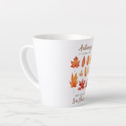 De herfst is een tweede lente – de herfst bladeren latte mok (Linkerhoek)