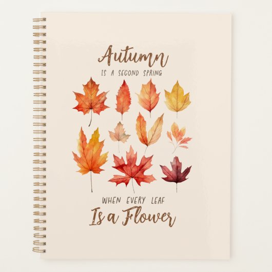 De herfst is een tweede lente – de herfst bladeren planner (Voorkant)