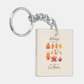 De herfst is een tweede lente – de herfst bladeren sleutelhanger (Voorkant Links)