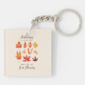 De herfst is een tweede lente – de herfst bladeren sleutelhanger (Achterkant)