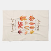 De herfst is een tweede lente – de herfst bladeren theedoek (Horizontaal)