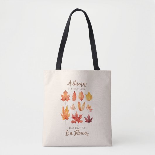 De herfst is een tweede lente – de herfst bladeren tote bag (Voorkant)