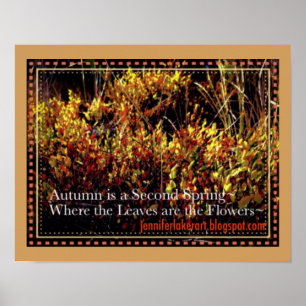 De herfst is een Tweede Lente. Poster