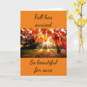 DE HERFST IS GEKOMEN-JE BENT NOG MOOINER KAART (Gele Bloem)