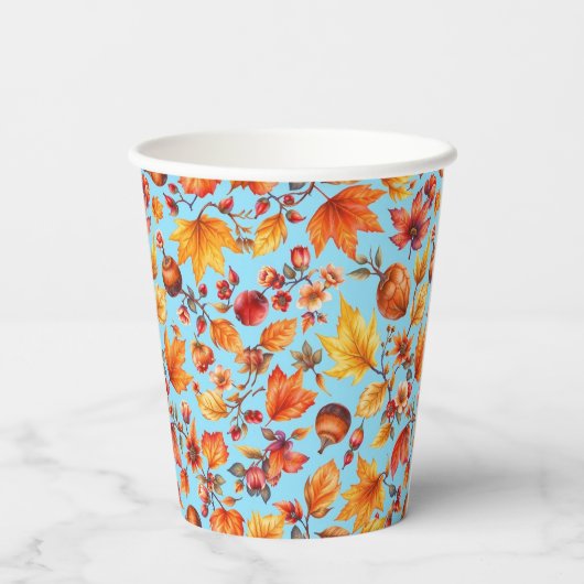 De herfst is in de lucht papieren bekers (Achterkant)