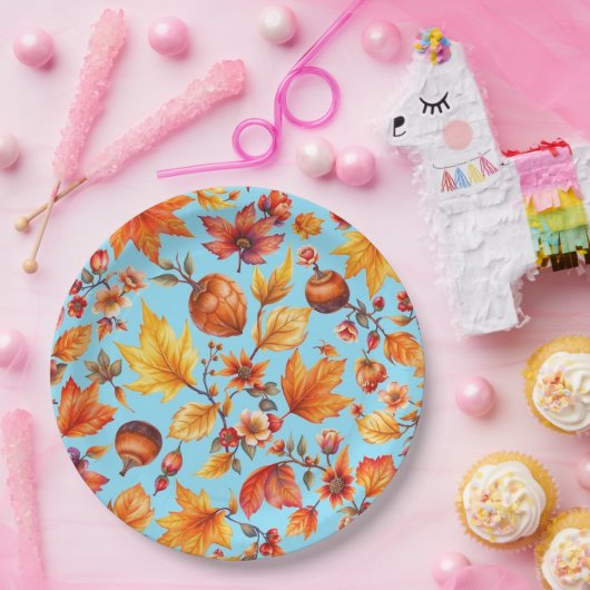 De herfst is in de lucht Thanksgiving Papieren Bordje (Feest)