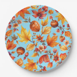 De herfst is in de lucht Thanksgiving Papieren Bordje