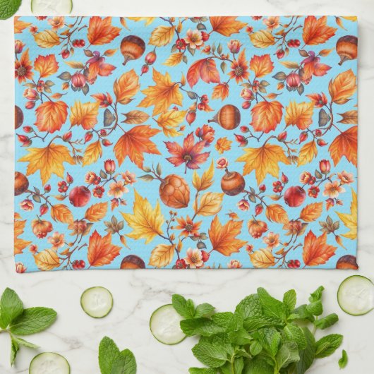 De herfst is in de lucht theedoek (Gevouwen)