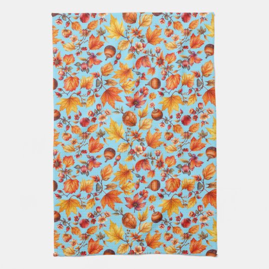 De herfst is in de lucht theedoek (Verticaal)