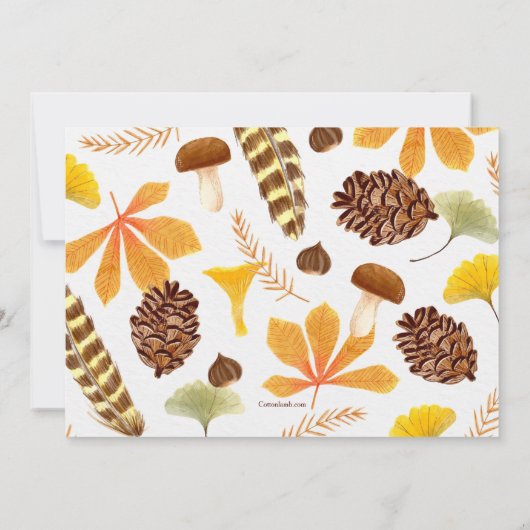 De herfst is in de luchtvaart kaart (Achterkant)