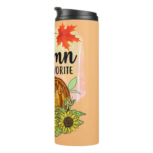 De herfst is mijn favoriete kleur - laat pompoen thermosbeker (Geroteerd rechts)