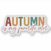 De herfst is mijn favoriete kleur sticker (Voorkant)