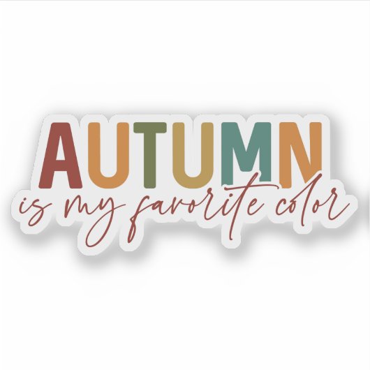 De herfst is mijn favoriete kleur sticker (Voorkant)