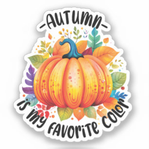 De herfst is mijn favoriete kleur sticker