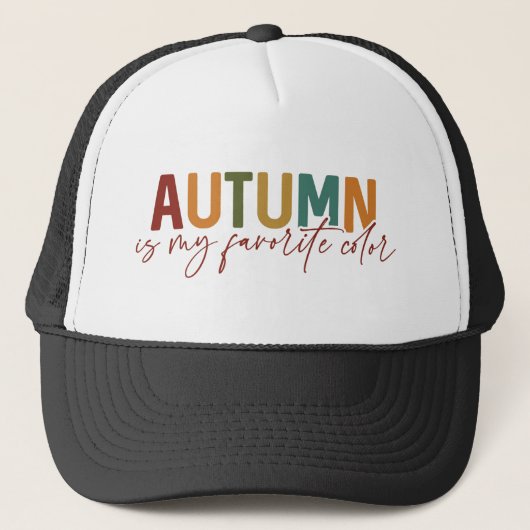 De herfst is mijn favoriete kleur trucker pet (Voorkant)