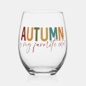 De herfst is mijn favoriete kleur wijnglas zonder voet (Voorkant)